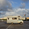 Bertha at 7.30am in Carrefour car park, Calais. Preparing to head for the ferry port