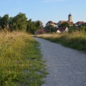 Beautiful evening light at our stop near the Danube