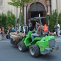 A tree being delivered to a church on a forklift... now that's not something you see every day!