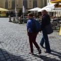 Kiri and Judith enjoying a brief moment of sunshine in Osnabrück