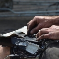 Controller of man-sized robot made out of scrap metal