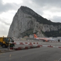 Waiting in Spain for the Easy Jet flight to land so we could cross the runway into Gibraltar 