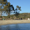 The beach beside the cliff top
