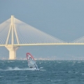 Windsurfer by the Rio bridge