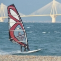 Windsurfer by the Rio bridge