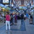 Central Market Hall - full of people, food and random things made out of lace