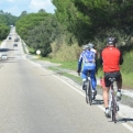 Cyclists and reasonable road surface whilst heading north