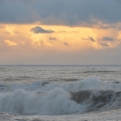 Sunset and waves