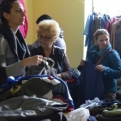 Sorting second-hand clothes ready for the sale