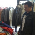 Sorting second-hand clothes ready for the sale