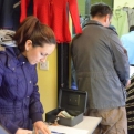 Holding the second-hand clothes sale