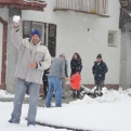 Steve gets threatened with a snowball