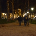 Walking through Ljubljana at night