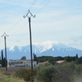 Our first glimpse of the Pyrenees, close to the Spanish border