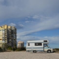 Bertha parked up for the night near Valencia