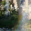 Rainbow in fountain at the Parc de la Ciutadella