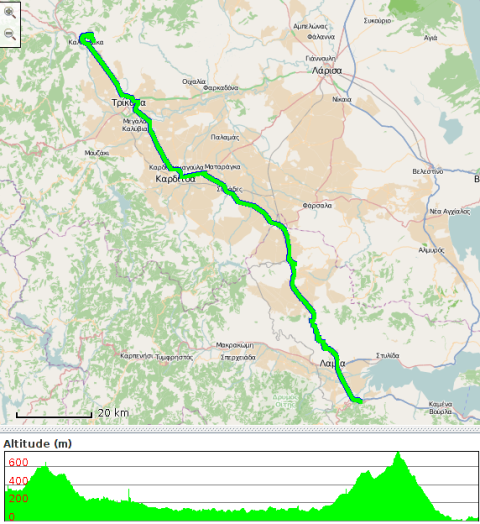 Route travelled on 11 December 2013