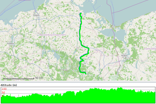 Route travelled on 21 May 2014