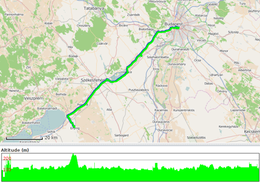 Route travelled on 16 June 2014